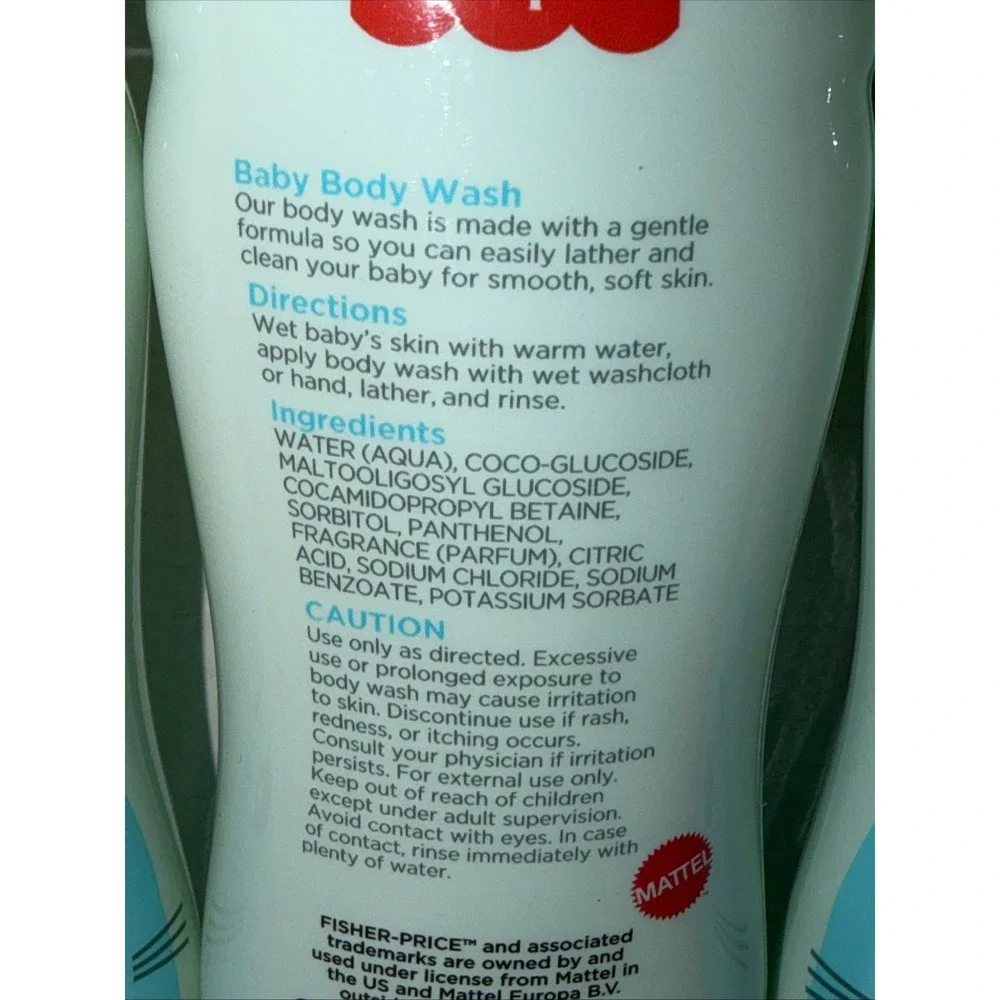 Fisher-Price Hello Bathtime Baby Body Wash Paraben Dye Free 10oz 3 Pack